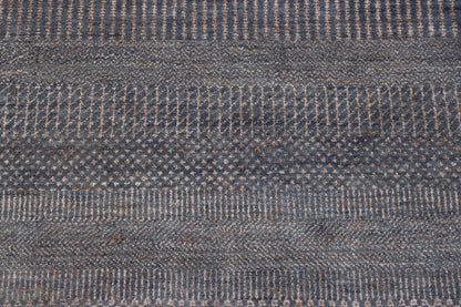 Back of Modern Grass Design hand-knotted rug