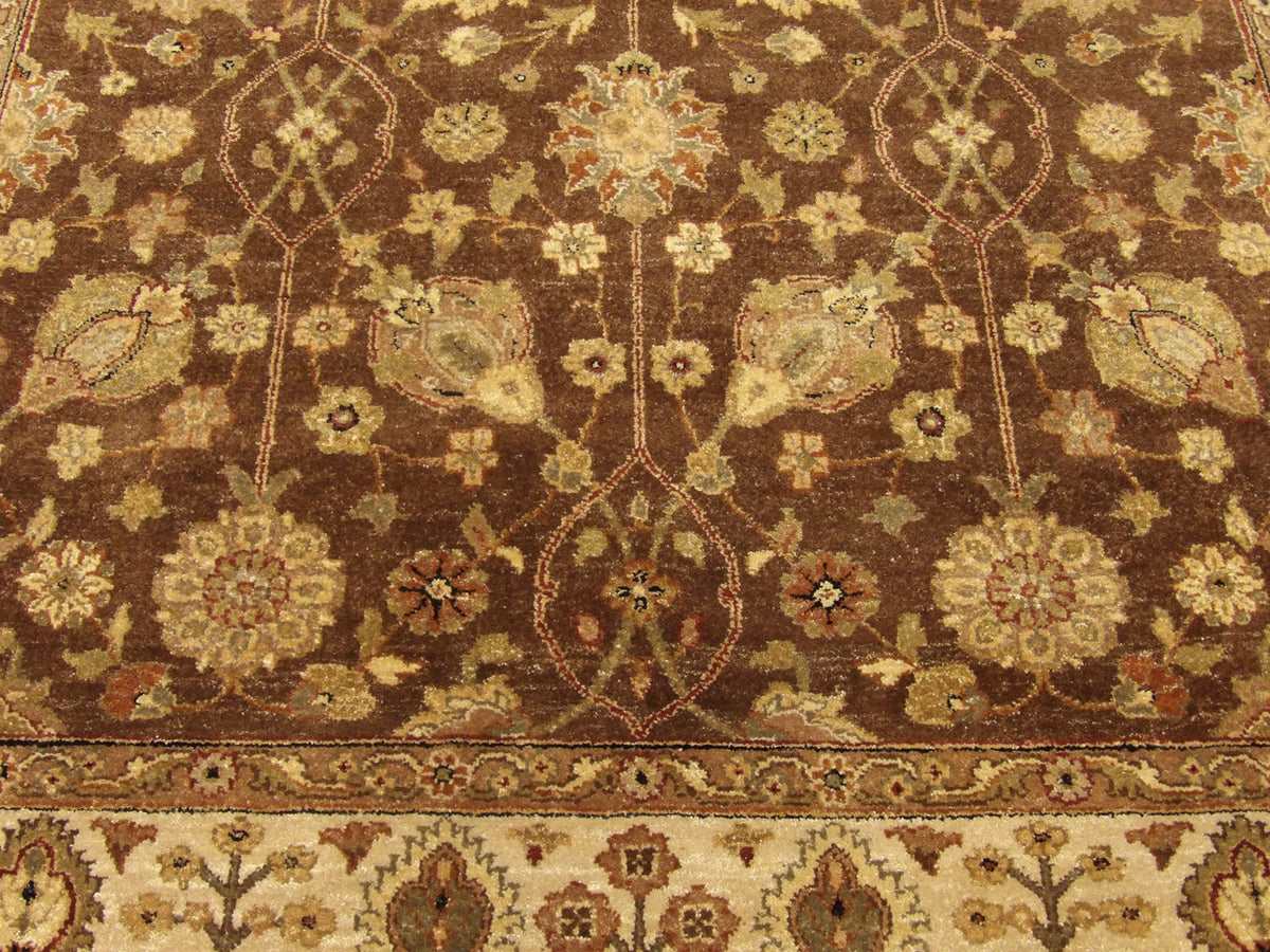 Chobie Antique hand-knotted wool rug in Brown, 6'0" x 9'0", SKU W868