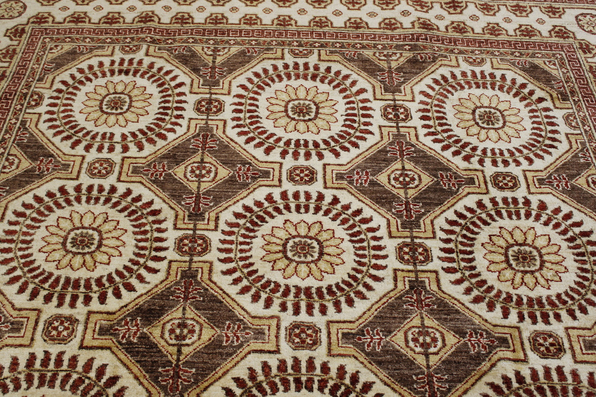 Full view of Traditional Khotan Peshawar rug