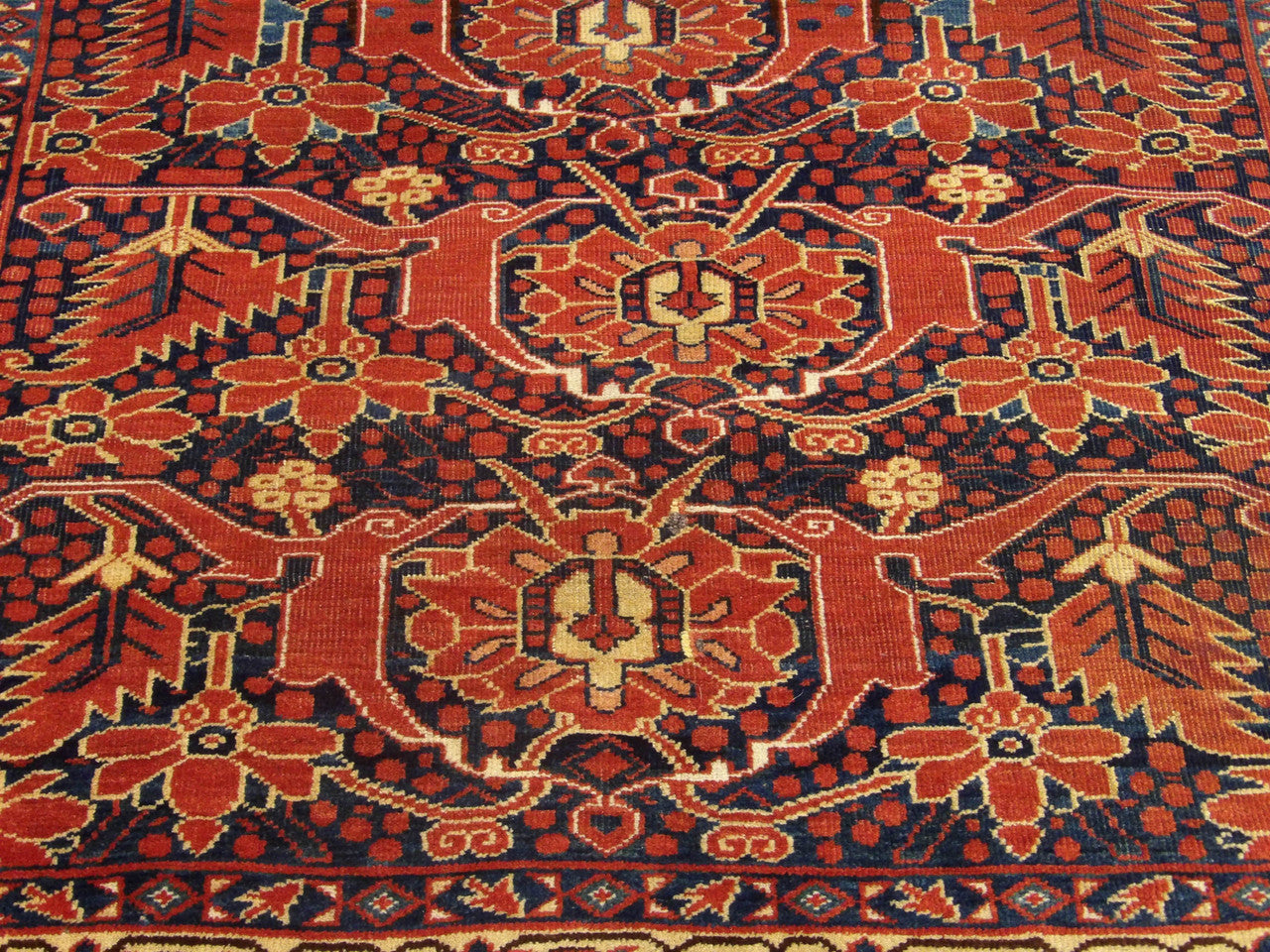 Turkish Shirvan rug border detail