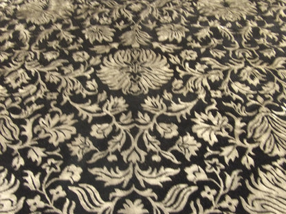 Back of Transitional Carved Floral Design hand-knotted rug