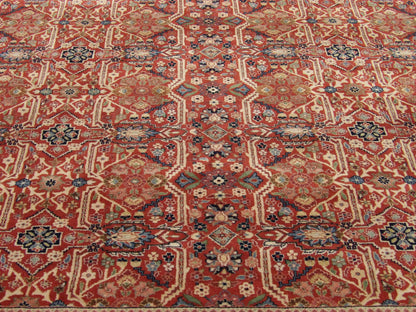 Back of Tribal Persian Herati Mir hand-knotted rug