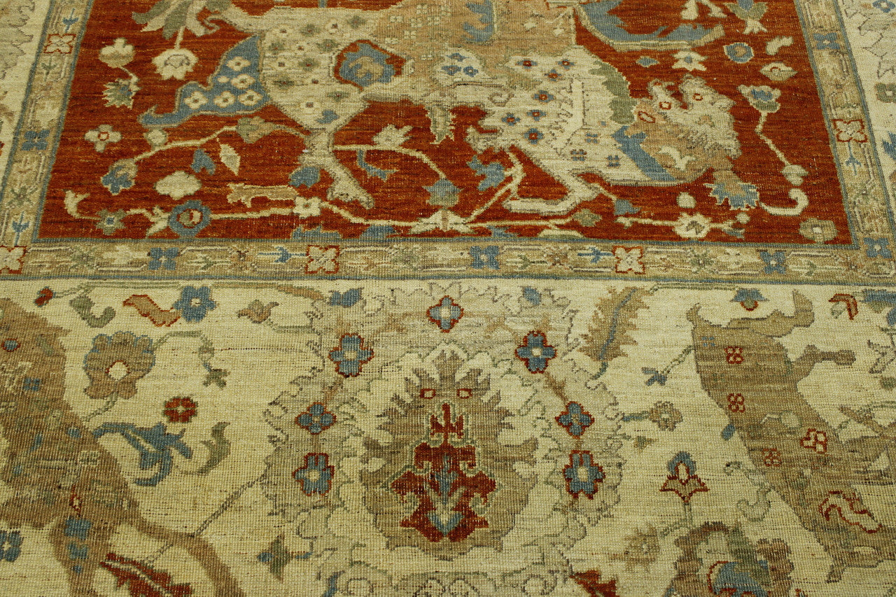 Back of Tribal Vegetable Dye Mamluk hand-knotted rug