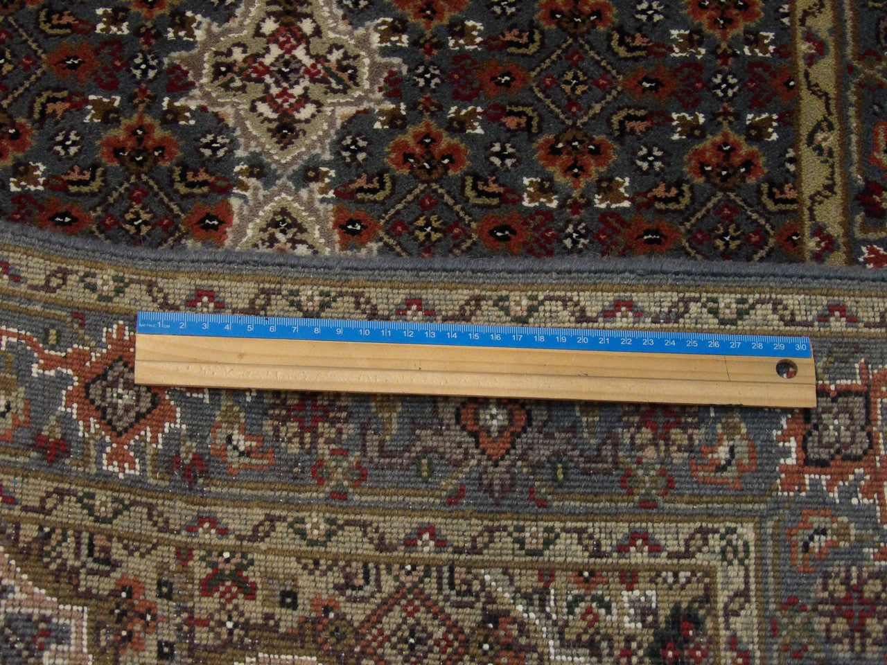 Full view of Persian Mahi Tabriz hand-knotted runner