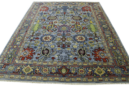 Oushak Colorful Ziegler pattern detail