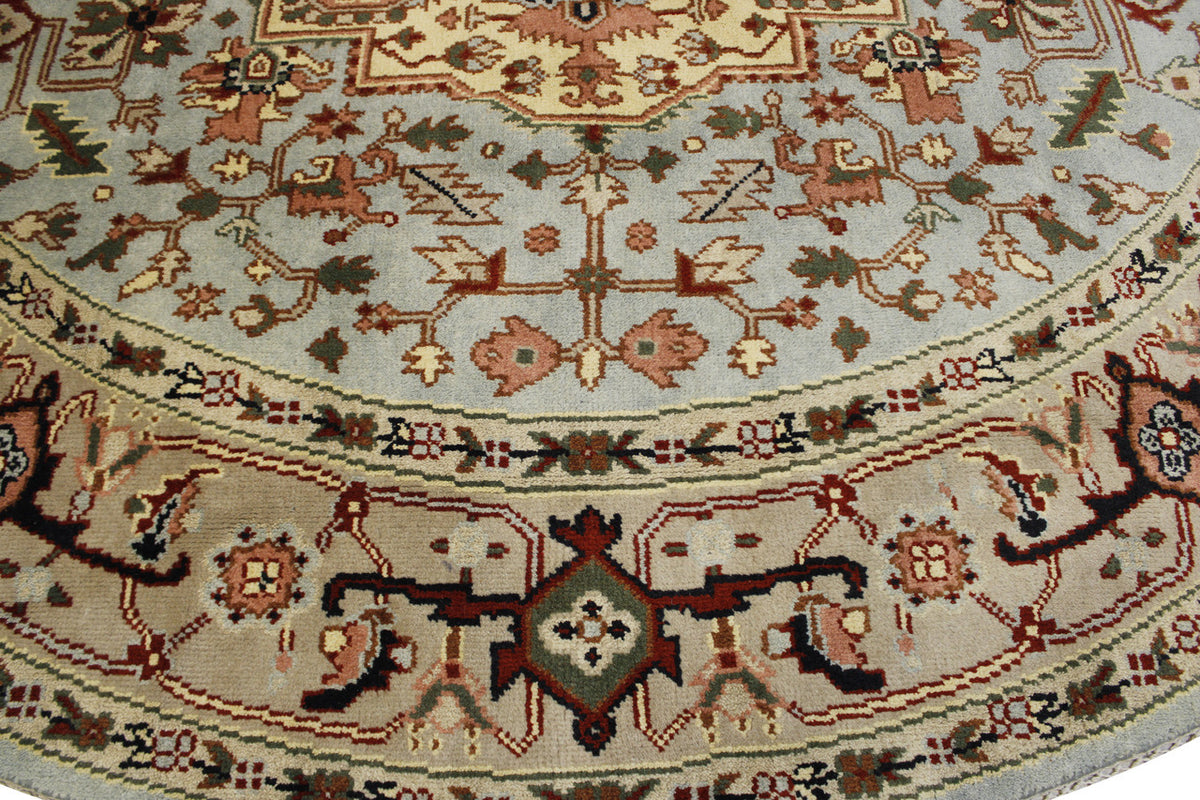 Full view of Tribal Indo Heriz rug