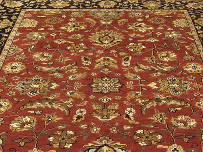Antique wash wool texture close-up, black and red