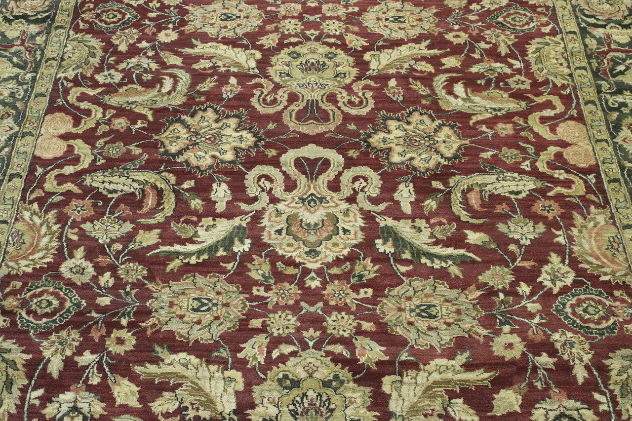 Traditional Fine Mashad rug border detail