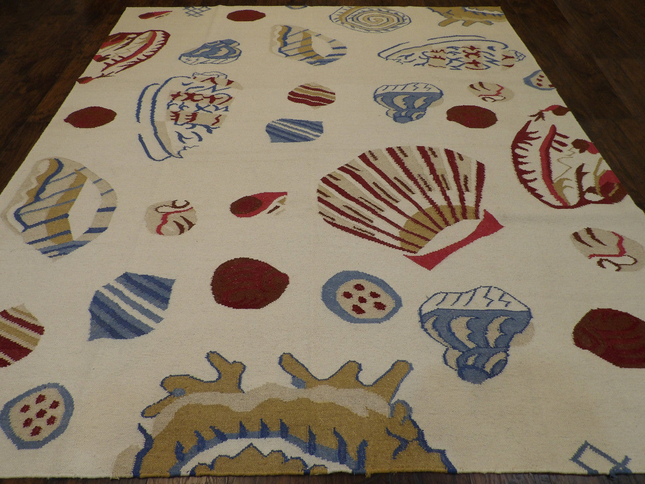 Coastal Flat Weave Indoor/Outdoor Beach rug corner detail