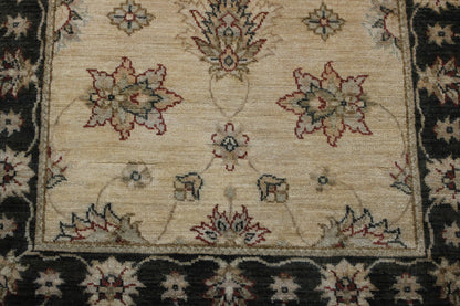 Traditional Indo Ziegler Chobi rug border detail