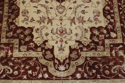 Traditional Jaipur Tabriz Design rug corner detail