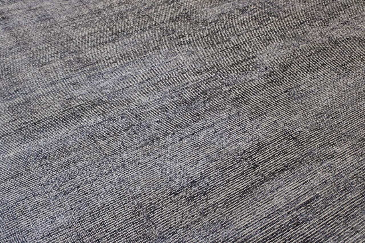 Close-up of wool pile, Blue & Gray rug