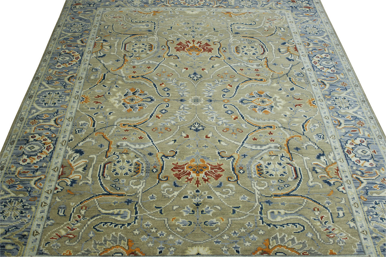 Full view of Oushak Colorful Ziegler rug