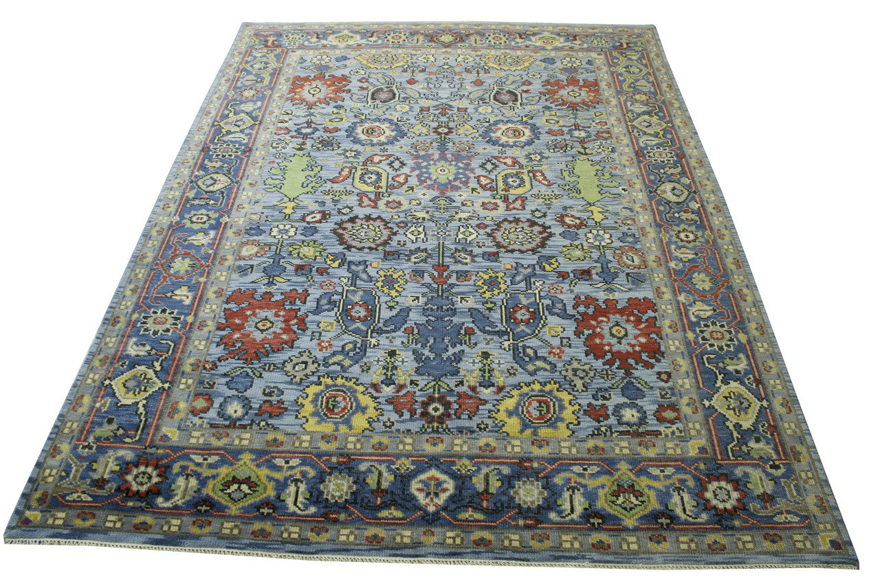 Oushak Colorful Ziegler pattern detail