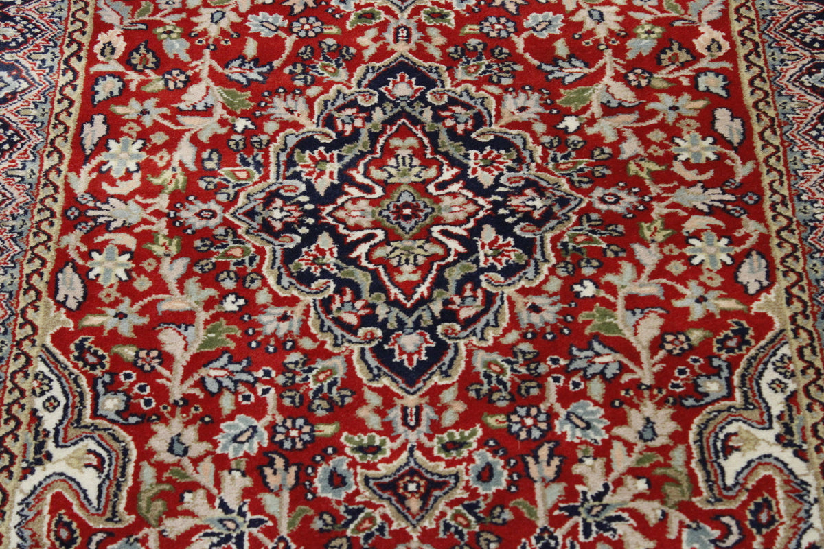 Close-up of wool pile, Red rug