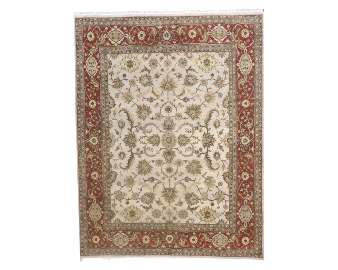 Chobie Oushak / Peshawar hand-knotted wool rug in Beige, 8'2" x 10'7", SKU w994