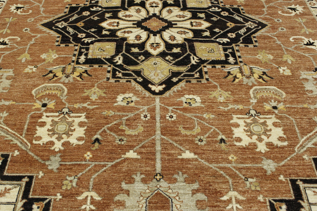 Back of Tribal Fine Sherapi hand-knotted rug