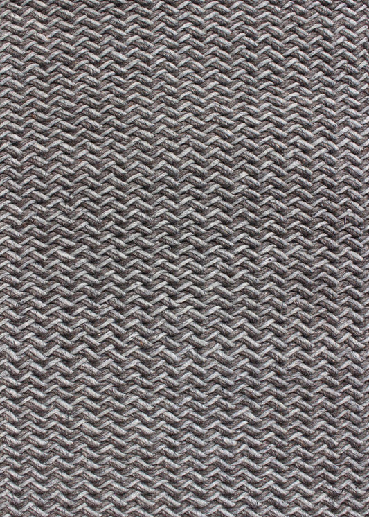 CONTEMPORARY HAND WOVEN RUG WOOL  -  WRU7CHARCOAL