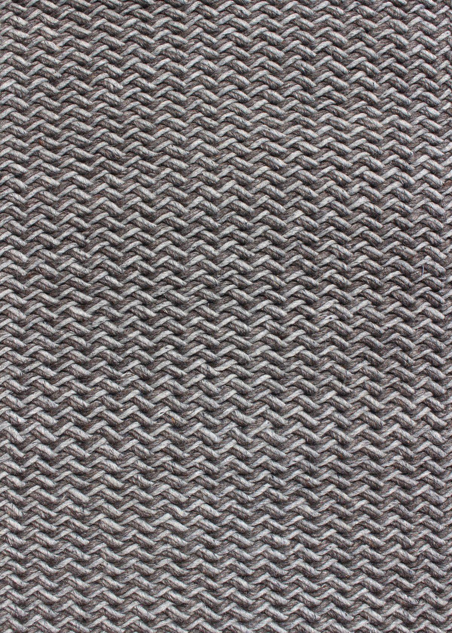 CONTEMPORARY HAND WOVEN RUG WOOL  -  WRU7CHARCOAL