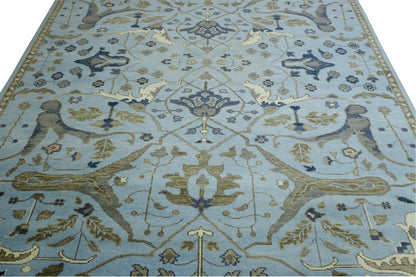 Oushak Ziegler rug corner detail