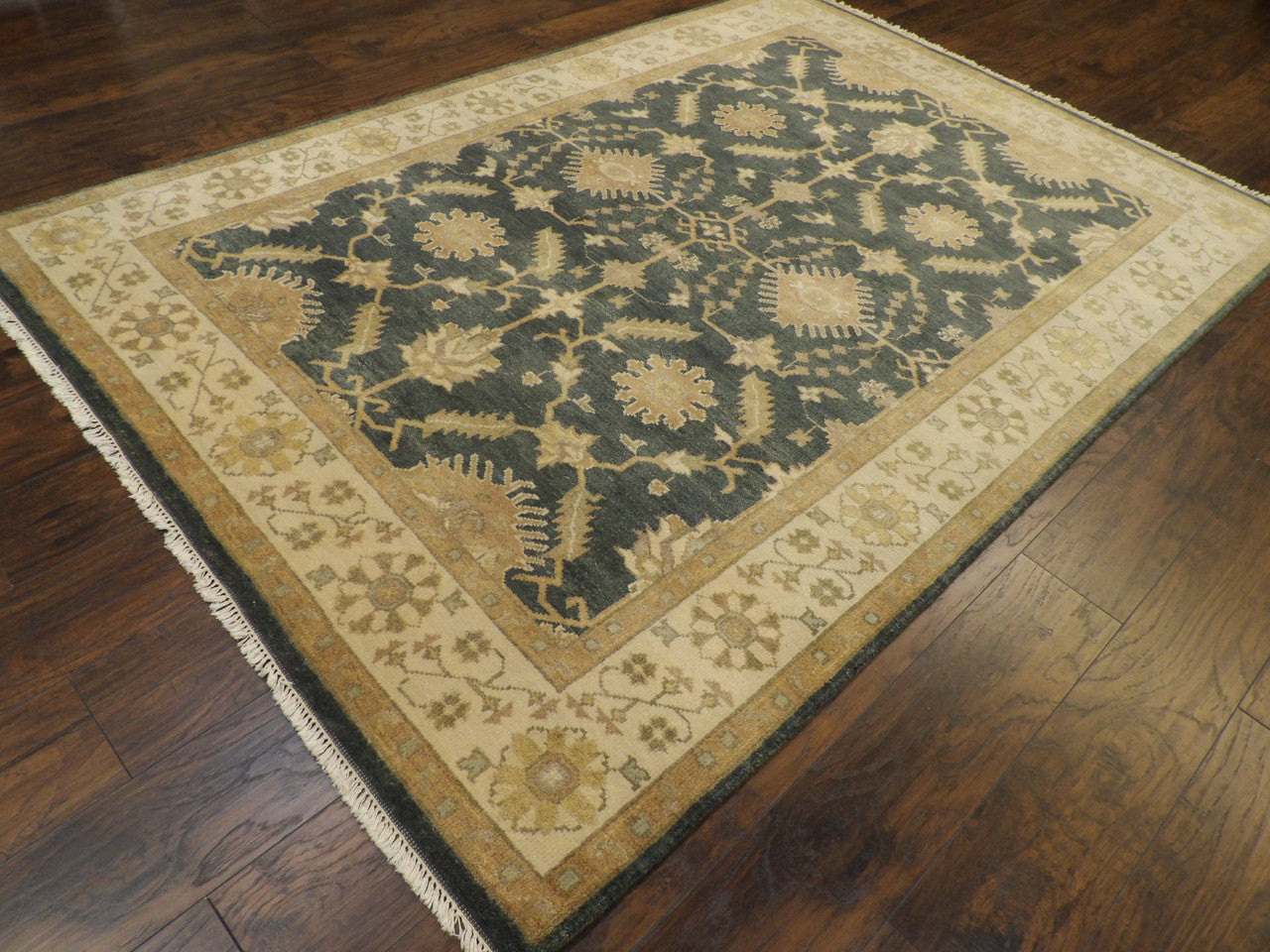 Oushak pattern detail, wash finish