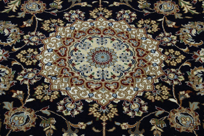 Back of Traditional Fine Nain hand-knotted rug