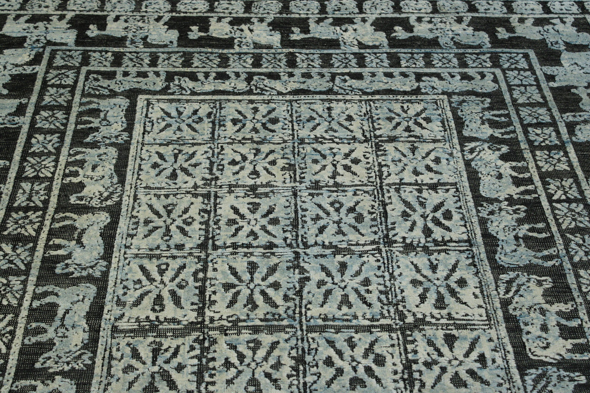 Back of Tribal Sumack Wedding Design hand-knotted rug
