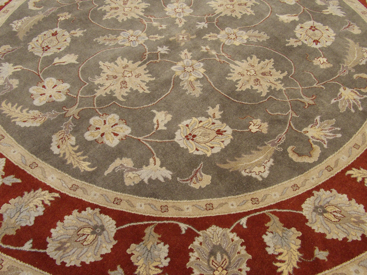 Ziegler Oushak / Peshawar hand-knotted wool rug in Green, 9'1" x 9'1", SKU w507