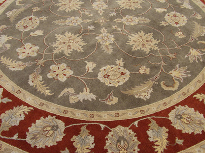 Ziegler Oushak / Peshawar hand-knotted wool rug in Green, 9'1" x 9'1", SKU w507