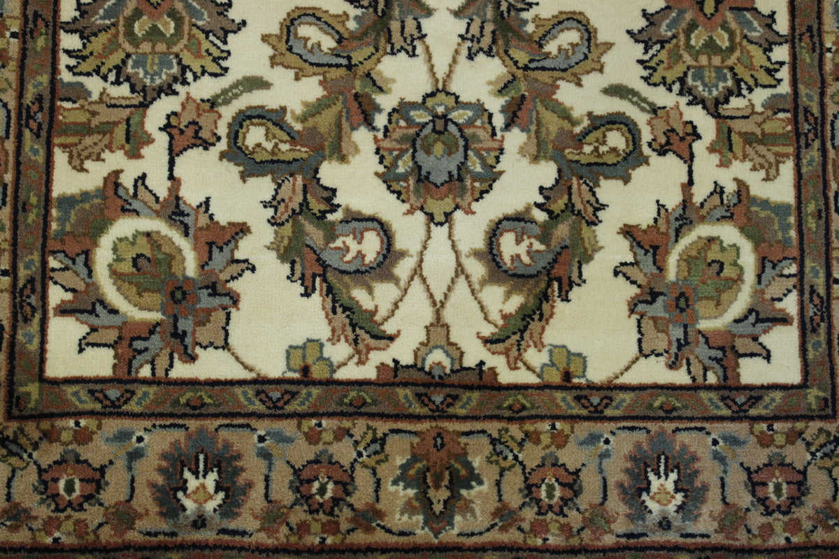 Back of Traditional Indo Mahal hand-knotted rug