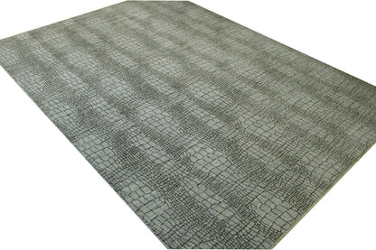 Close-up of wool pile, Brown & Gray rug