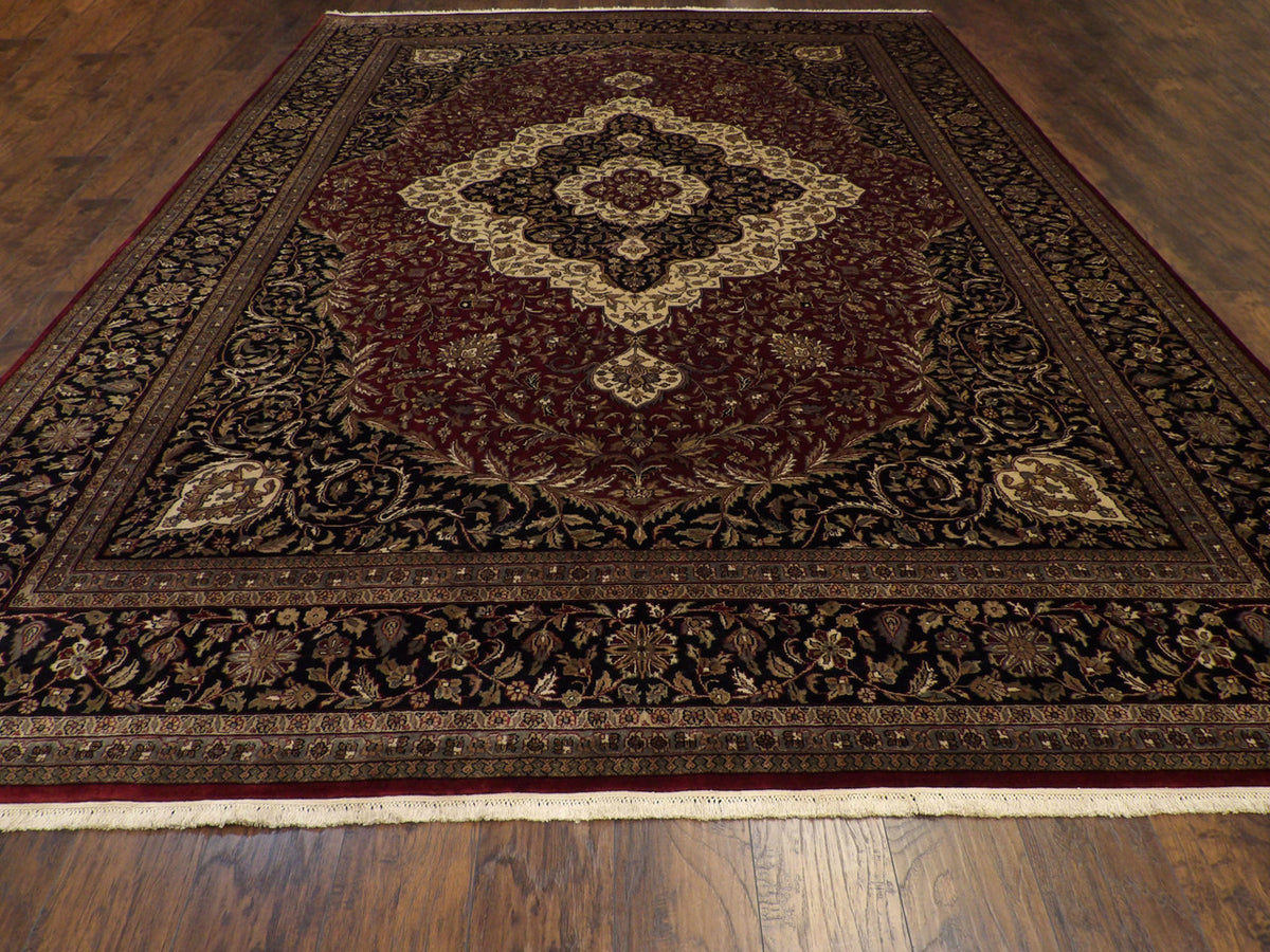 Back of Fine Persian Tabriz hand-knotted rug
