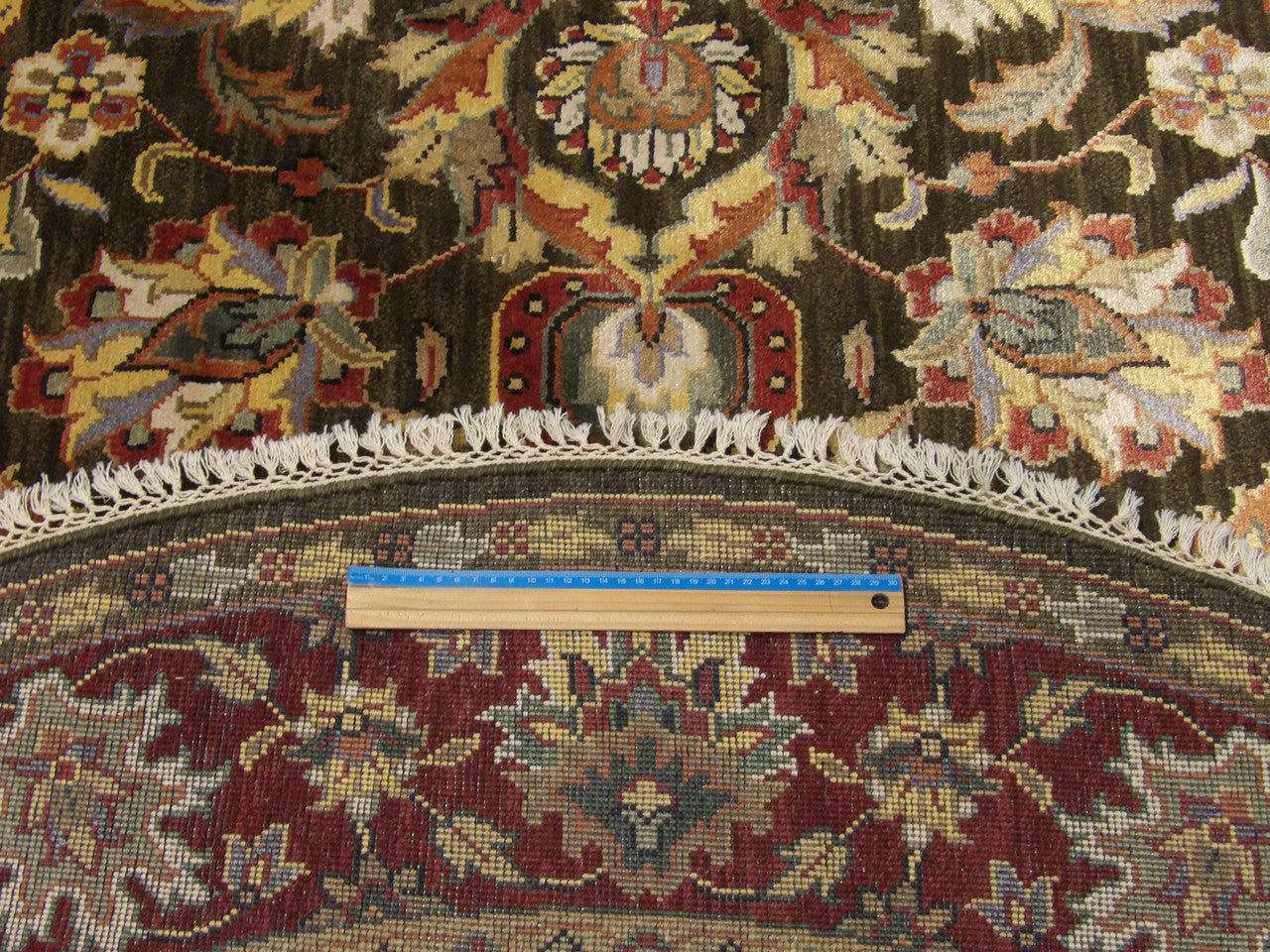 Green & Red Jaipur Kashan rug in room setting