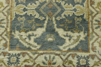 Oushak Indo Ziegler rug corner detail