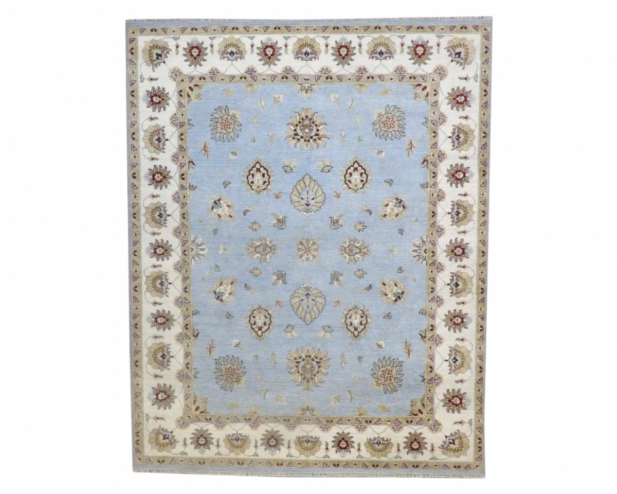 Chobie Oushak / Peshawar hand-knotted wool rug in Blue, 8'0" x 10'0", SKU w1017