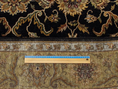Black & Gold Fine Ziegler Tie Dye rug in room setting