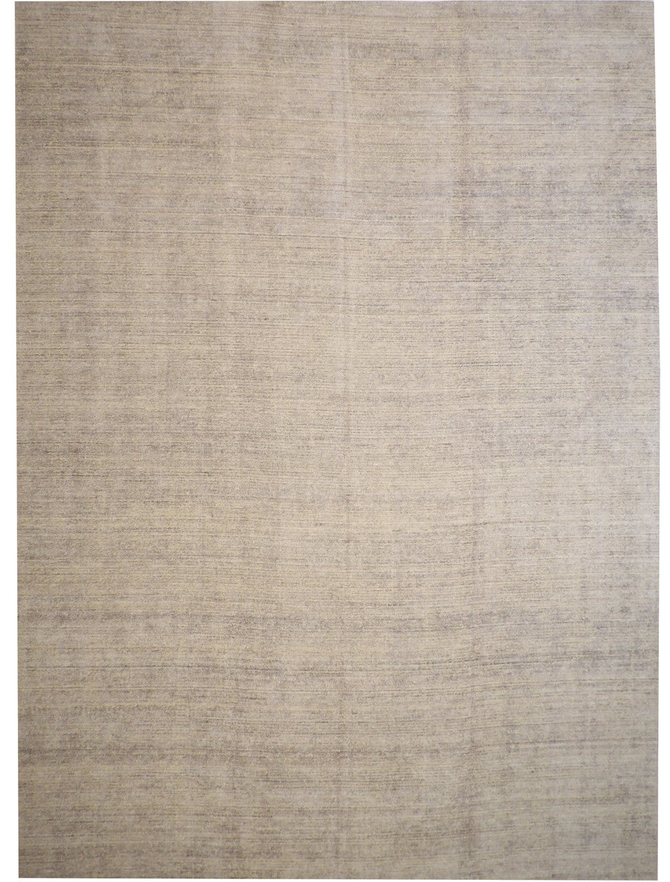 Modern Plain Tone On Tone hand-knotted wool rug in Gray, full view