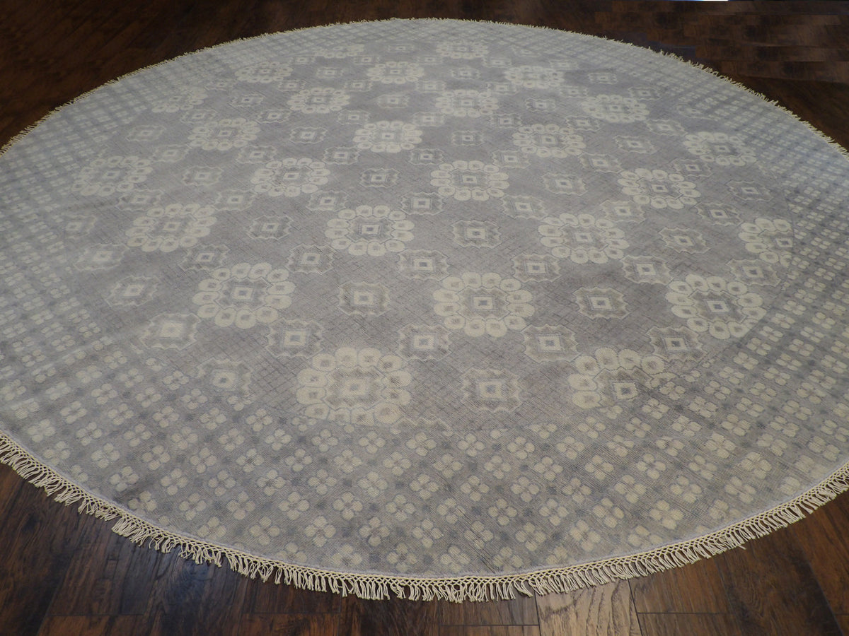 Close-up of wool pile, Blue & Gray rug