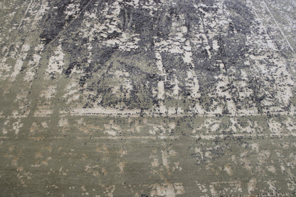 Transitional Abstract Broken Design rug border detail