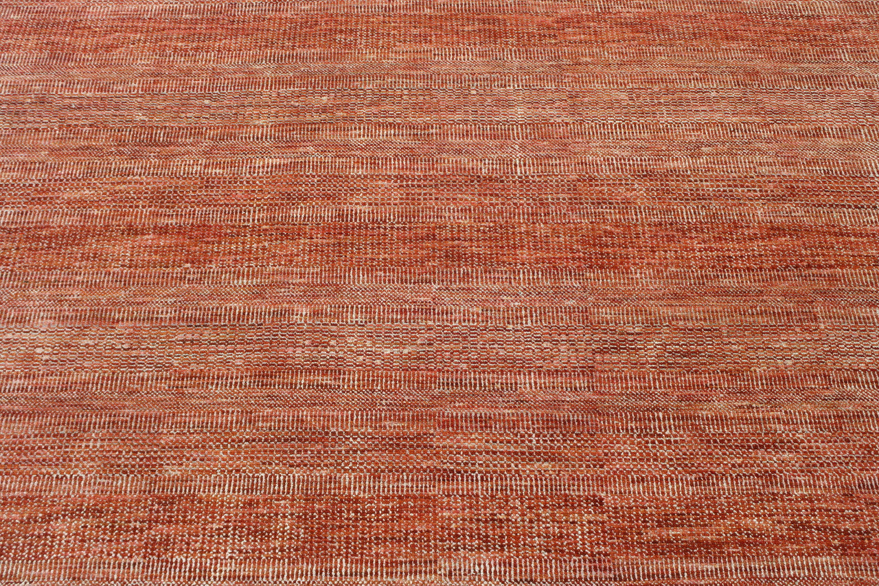 Back of Modern Grass Design hand-knotted rug