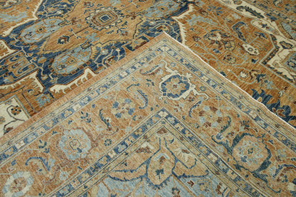 Oushak Heriz Chobi pattern detail