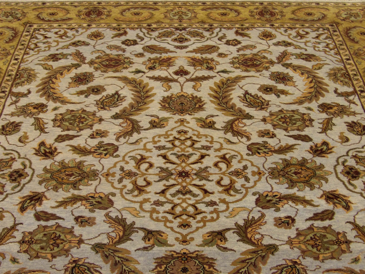 Back of Fine Ziegler Tie Dye hand-knotted rug
