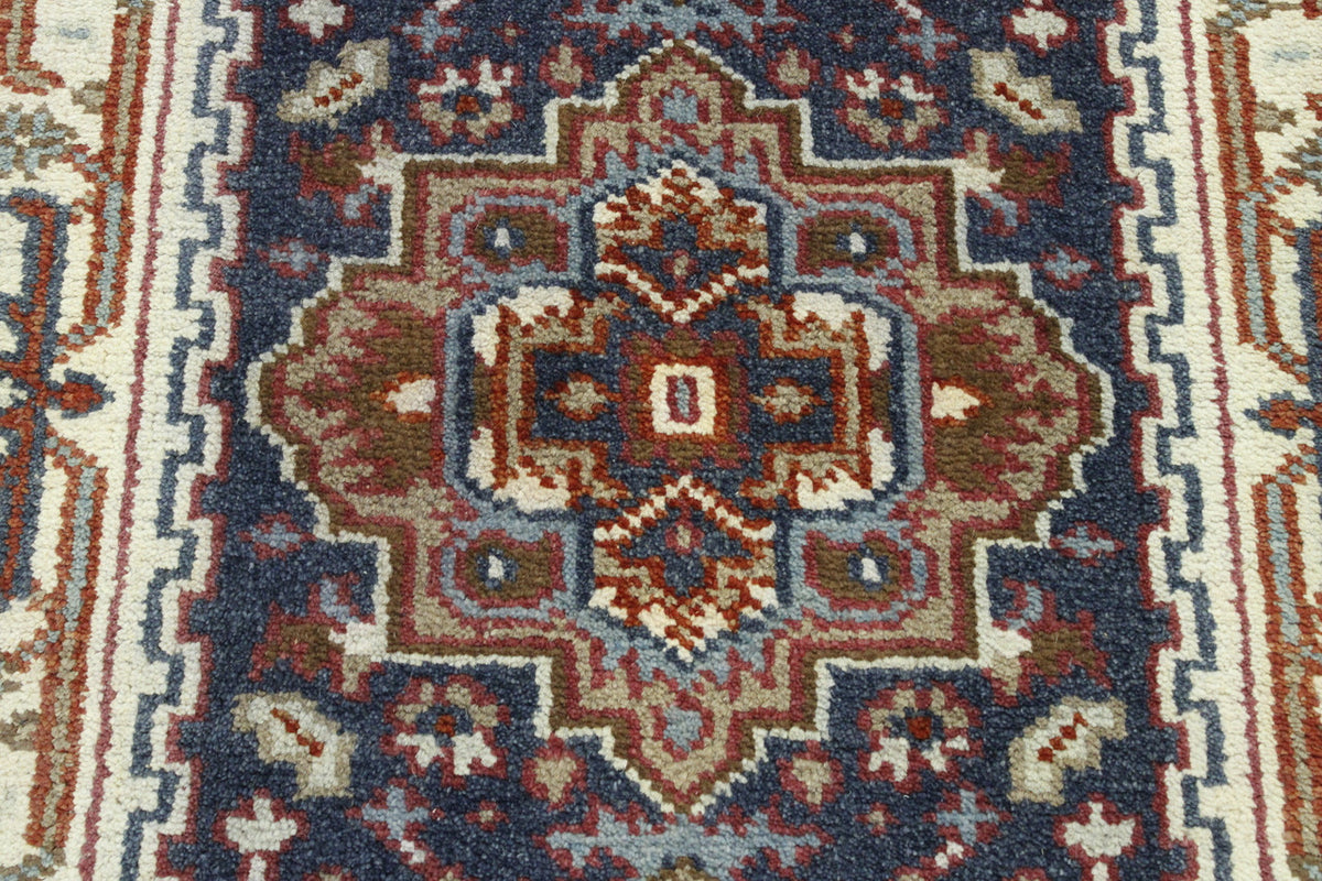 Full view of Tribal Heriz rug
