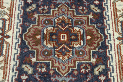 Full view of Tribal Heriz rug