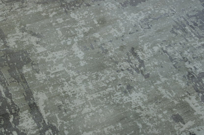 Close-up of silk pile, Multi-Color & White rug