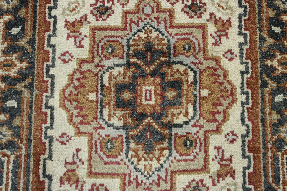 Full view of Tribal Heriz rug