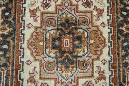 Full view of Tribal Heriz rug