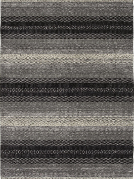 CONTEMPORARY HAND WOVEN RUG WOOL  -  WRU408BLACK