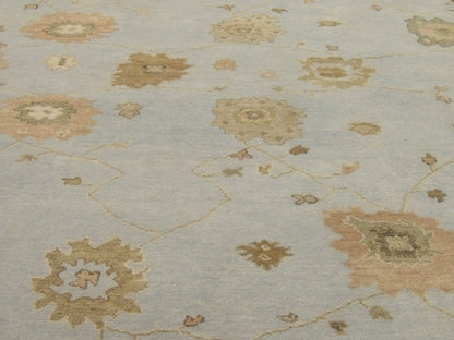 Turk Oushak Natural-dye 9'0"x12'0" Hand-knotted Rug -w306