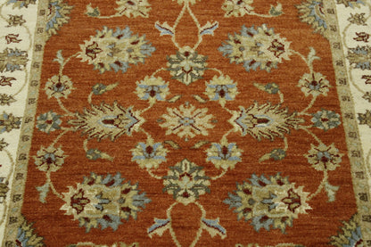 Full view of Oushak Agra Chobi rug